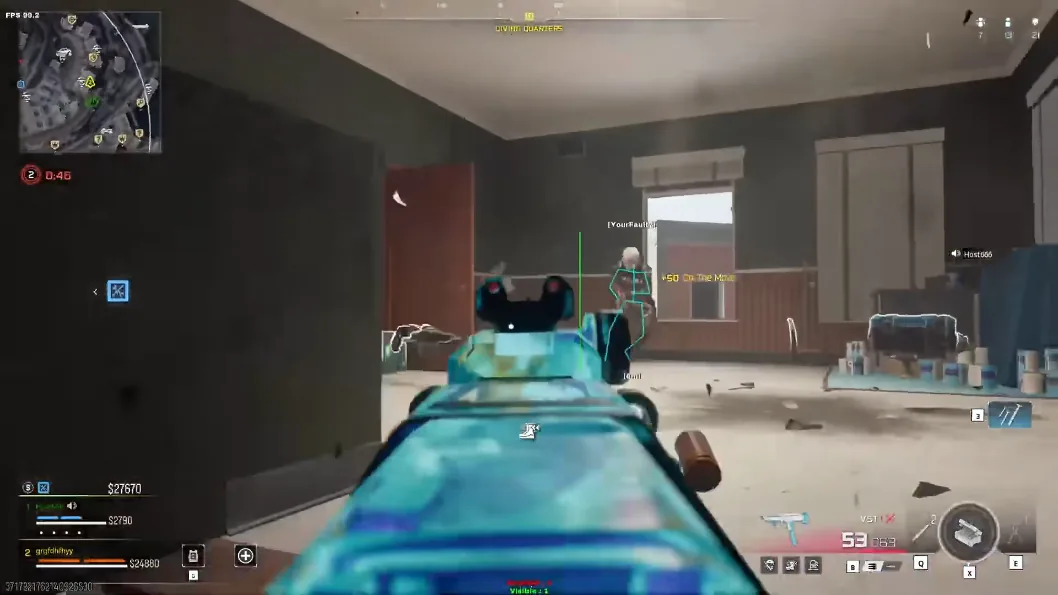 Side by side warzone ESP overlay and radar hack comparison